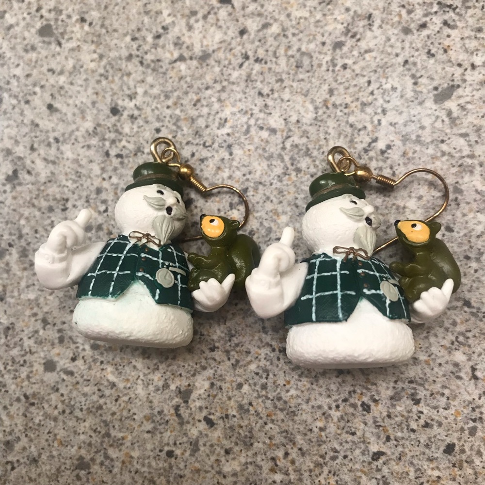 Sam the Snowman Rudolph Earrings